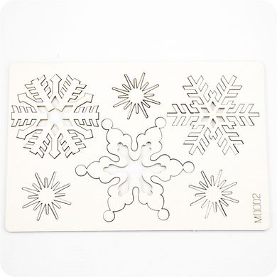 Chipboard Set Of "Snowflakes"