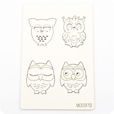 Chipboard Set Of "Owls"