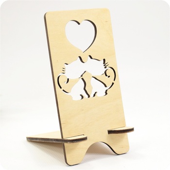 Stand for Smartphone Kittens, Plywood 4 mm.
