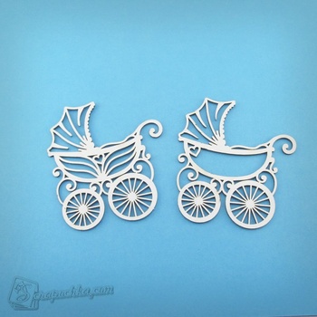 Chipboard Set of "Strollers" (large size)