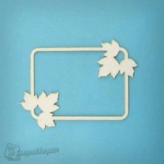 Чіпборд Рамка з листям, Картон світлий 1,2-1,6 мм