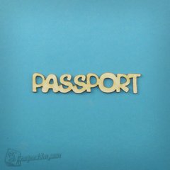 Чипборд Надпись Паспорт на англ., Картон светлый 1,2-1,6 мм