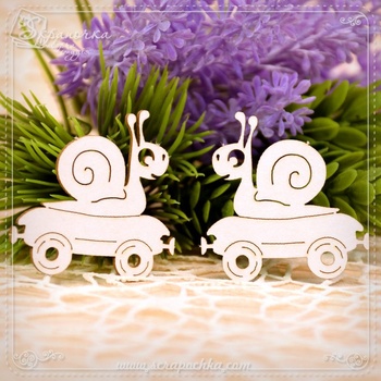 Chipboard carriage set Snail