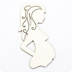 Чипборд Беременная женщина, Картон светлый 1,2-1,6 мм