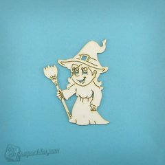 Чипборд Маленькая ведьмочка, Картон светлый 1,2-1,6 мм