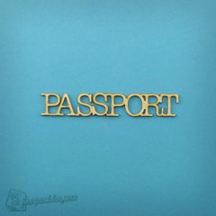 Чіпборд Напис Паспорт на англ., Картон світлий 1,2-1,6 мм