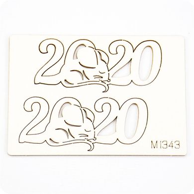 Чіпборд набір 2020 мишка, Картон світлий 1,2-1,6 мм