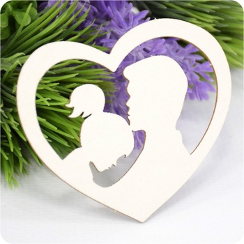 Chipboard Heart Silhouettes Dad and Daughter
