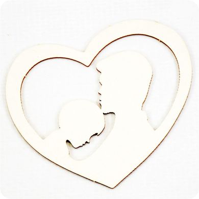 Chipboard Heart Silhouettes Dad and Son