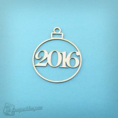 Чіпборд Ялинкова кулька 2016, Картон світлий 1,2-1,6 мм