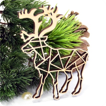 Christmas decor Figurine Deer, Plywood 4 mm.