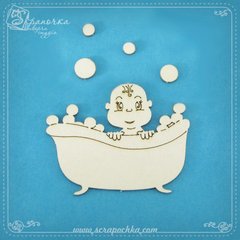 Чипборд Купание в ванной, Картон светлый 1,2-1,6 мм