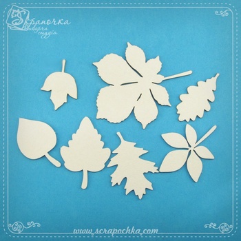 Chipboard Set of leaves