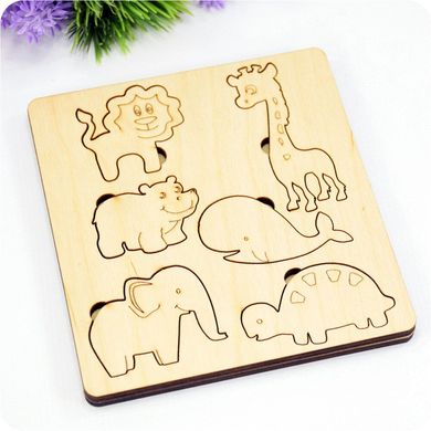 Wooden puzzle Animals, Plywood 4 mm.