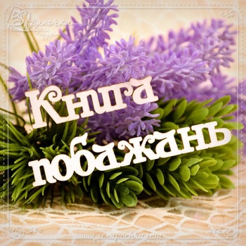 Chipboard inscription Book of wishes in ukr.