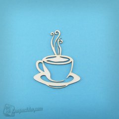 Чипборд Чашечка кофе, Картон светлый 1,2-1,6 мм