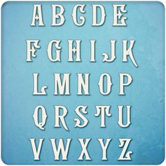 Чипбод набор Английский алфавит, Картон светлый 1,2-1,6 мм