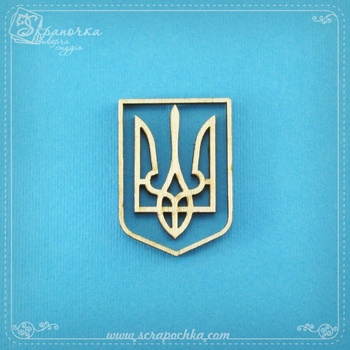 Emblem of Ukraine, Plywood 4 mm.