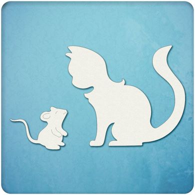 Чіпборд Кішка та мишка, Картон світлий 1,2-1,6 мм