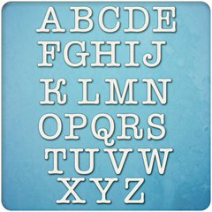 Чіпборд набір Англійський алфавіт, Картон світлий 1,2-1,6 мм