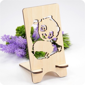 Stand for smartphone Panda, Plywood 4 mm.