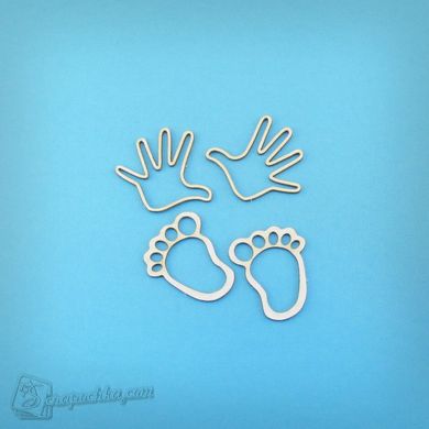 Chipboard hands and feet Prints of