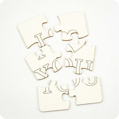 Chipboard Puzzle "I love you"