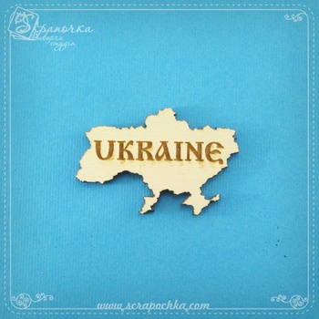 Map Of Ukraine, Plywood 4 mm.