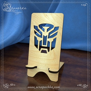 Stand for Transformers smartphone, Plywood 4 mm.