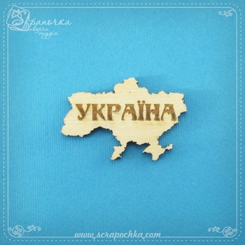 Map Of Ukraine, Plywood 4 mm.