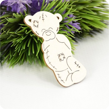 Чіпборд Плюшевий ведмедик, Картон світлий 1,2-1,6 мм